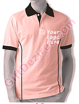 Designer Pink and Black Color Logo Custom T Shirts